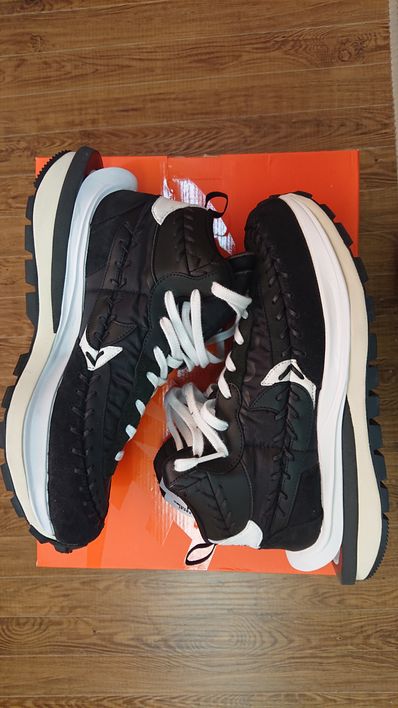 Jean-Paul Gaultier × sacai × Nike Vapor Waffle "Black/Black-White"