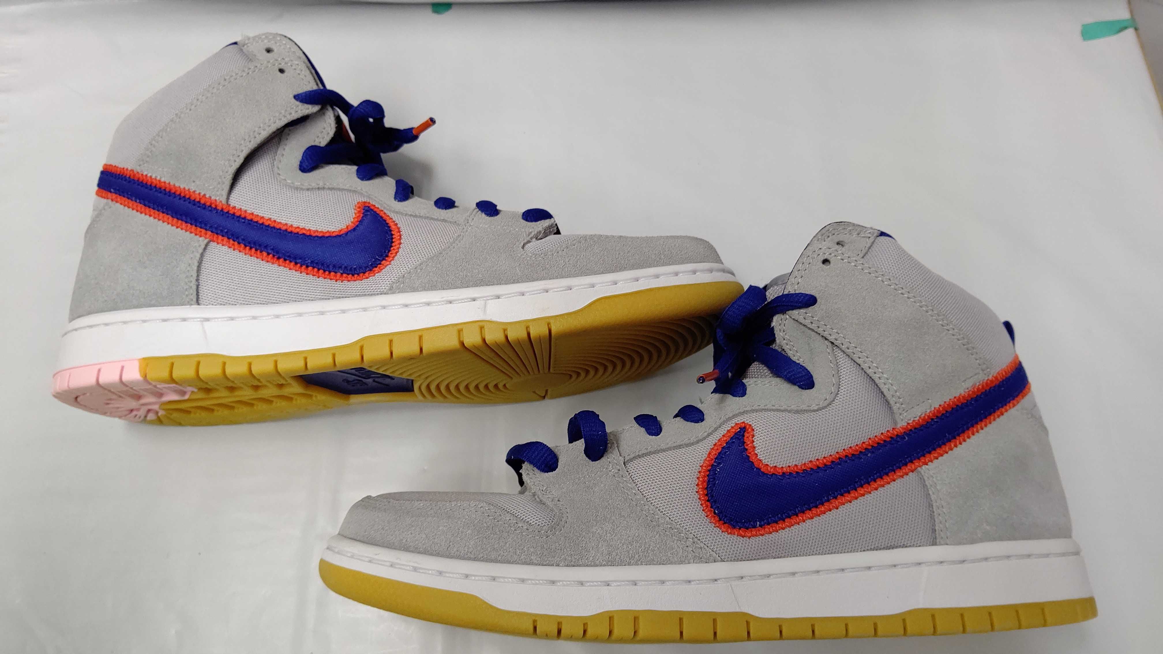 Nike SB Dunk High "Rush Blue and Team Orange/New York Mets" 
