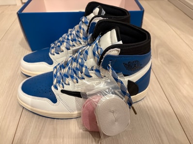 Travis Scott × fragment design × Nike Air Jordan 1 Retro High OG SP "Military Blue"