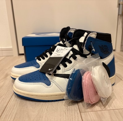 Travis Scott × fragment design × Nike Air Jordan 1 Retro High OG SP "Military Blue"