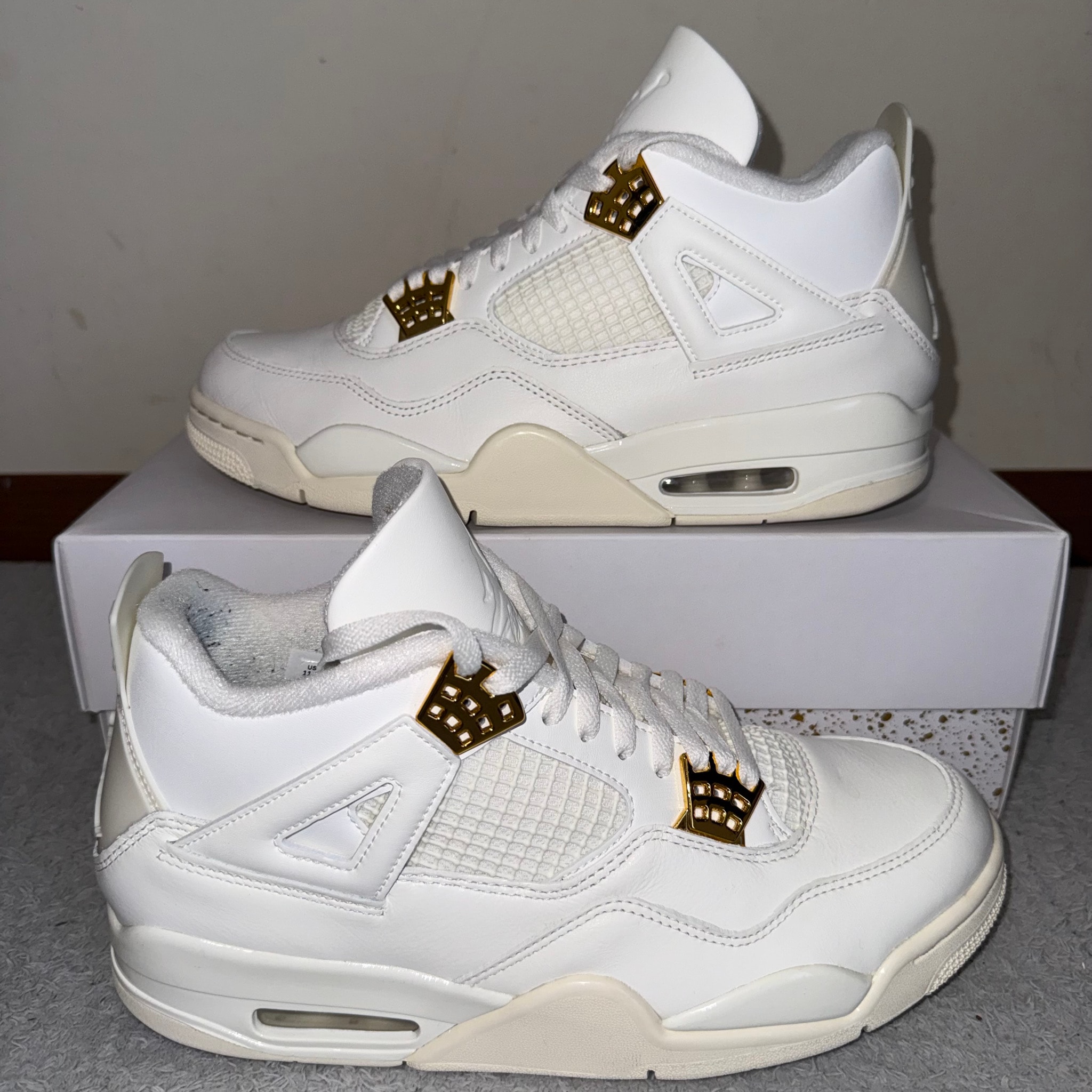 Nike Women's Air Jordan 4 Retro "White & Gold"