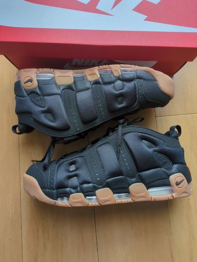 Nike Air More Uptempo Low "Black/Gum Medium Brown/Black"