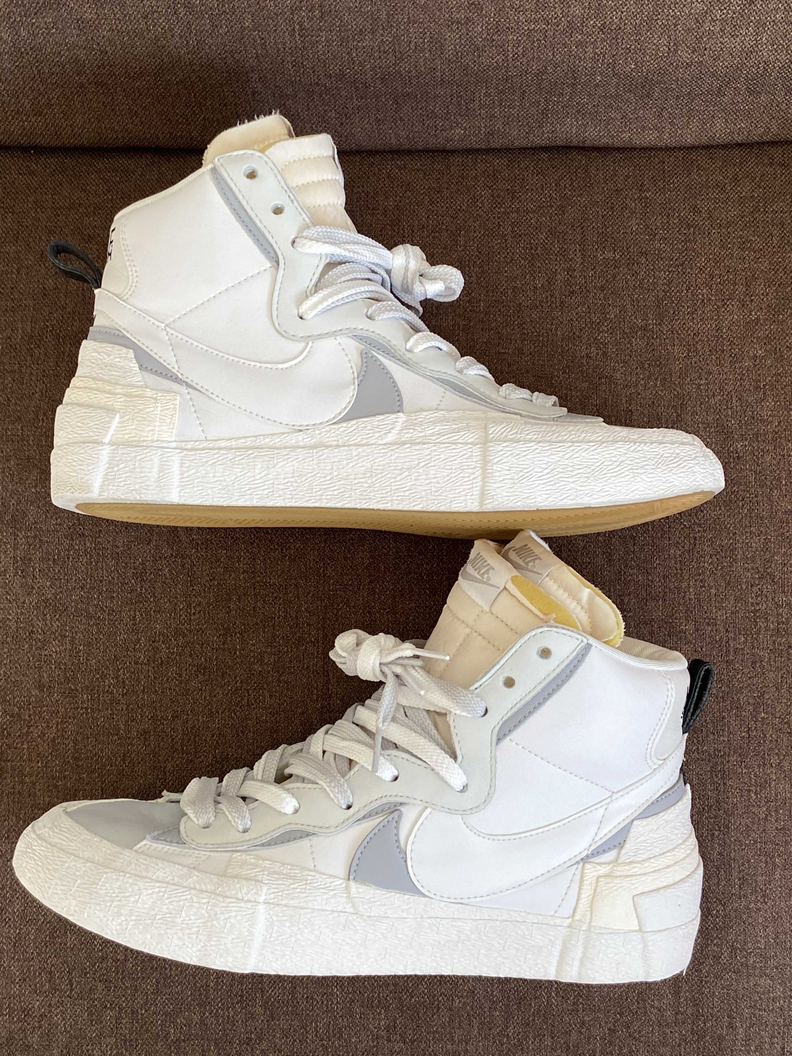 sacai × NIKE BLAZER MID "WHITE/WOLF GREY"