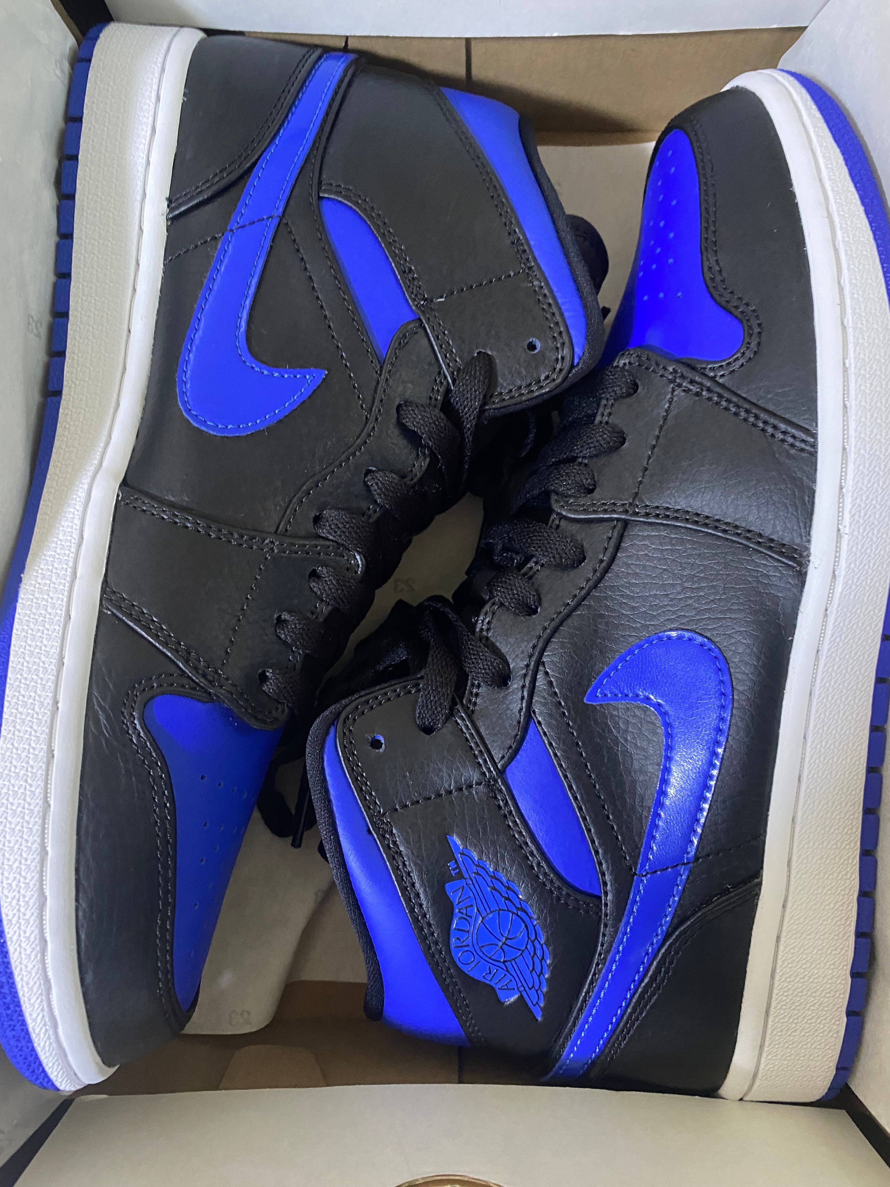 NIKE AIR JORDAN 1 MID "BLACK/BLUE"