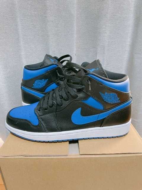 NIKE AIR JORDAN 1 MID "BLACK/BLUE"