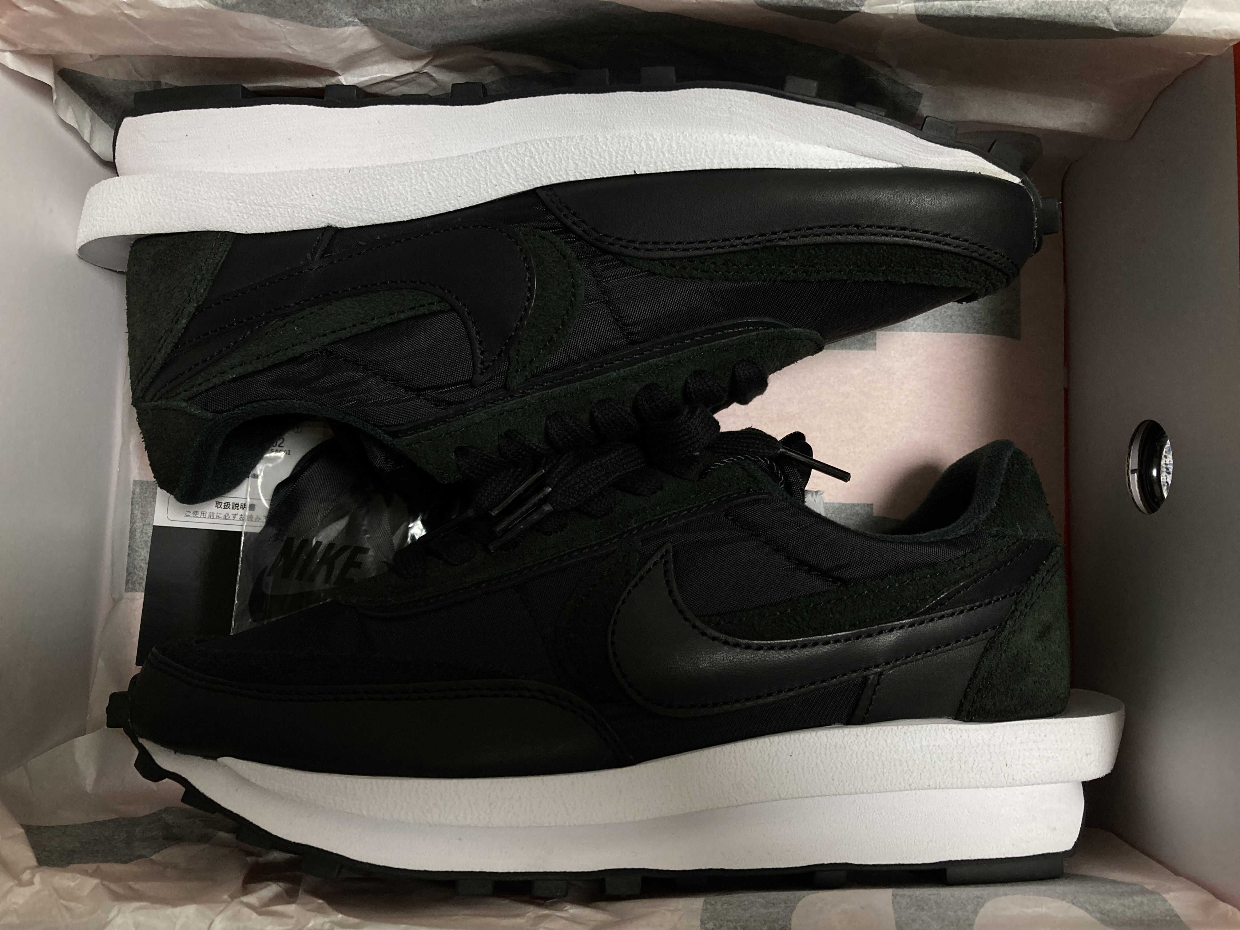 sacai × Nike LDV Waffle "Triple Black"