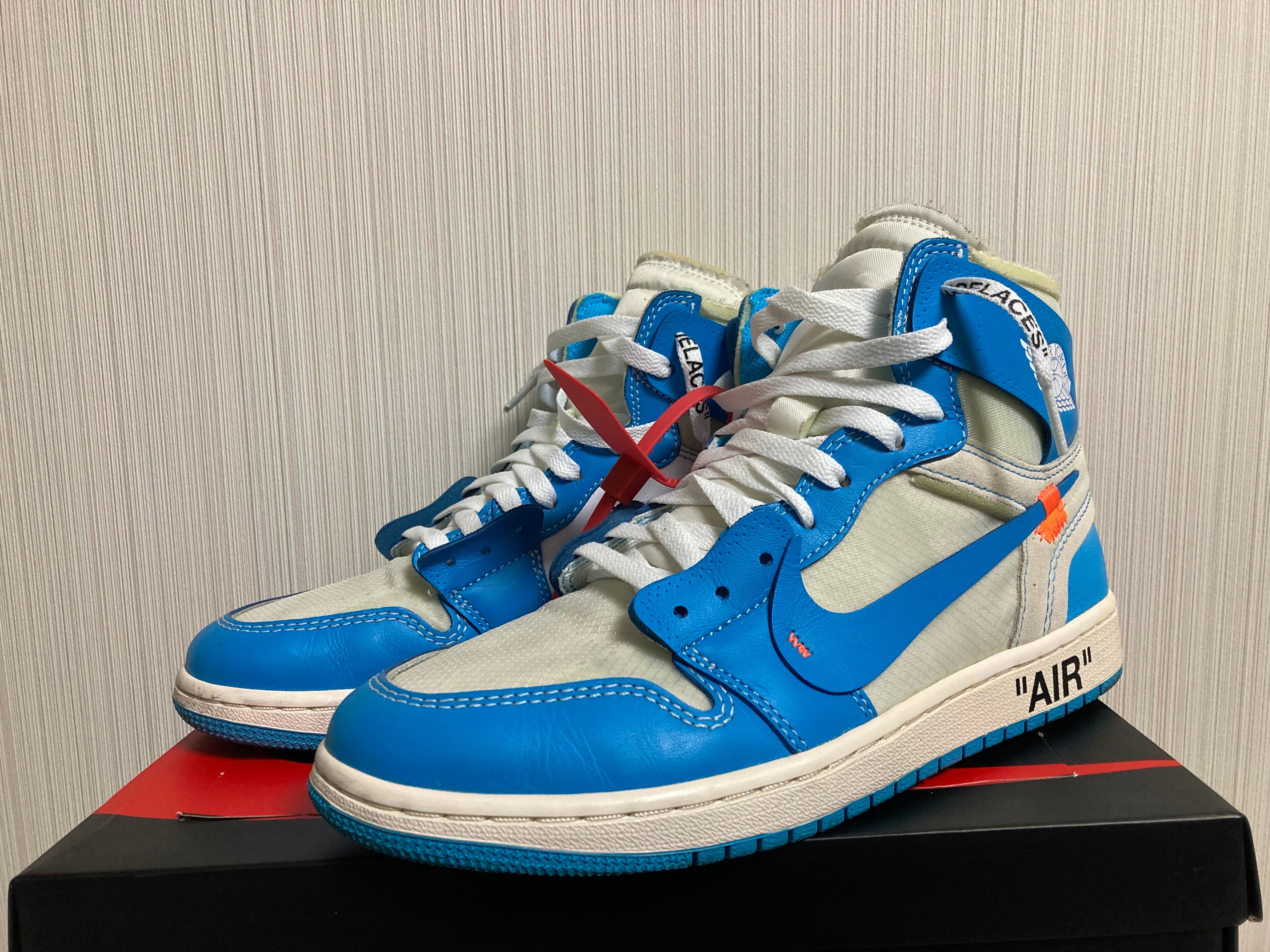 Off-White × Nike Air Jordan 1 High UNC "White/Dark Powder Blue"