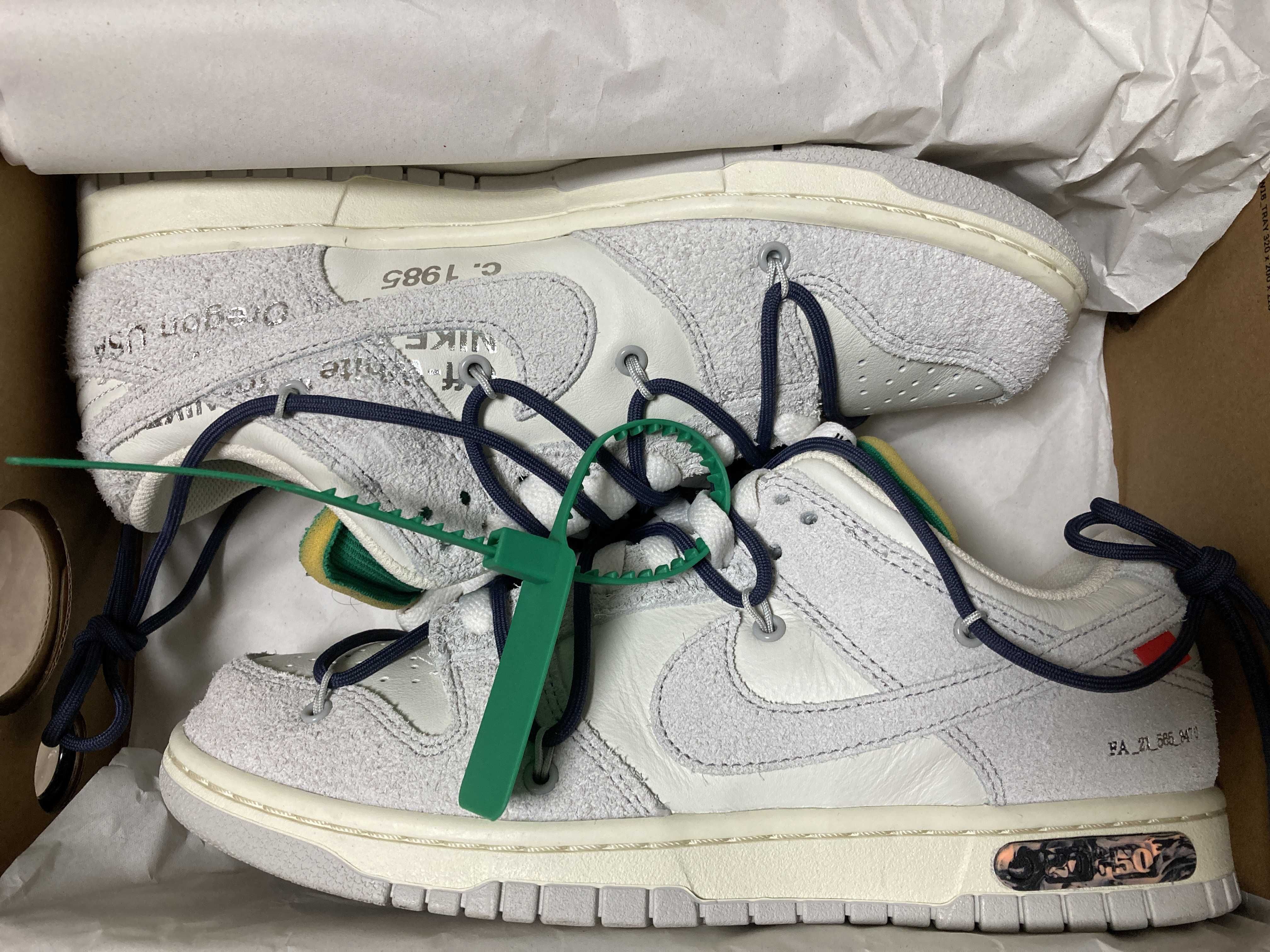 Off-White × Nike Dunk Low "Sail/Neutral Grey/Gridiron"