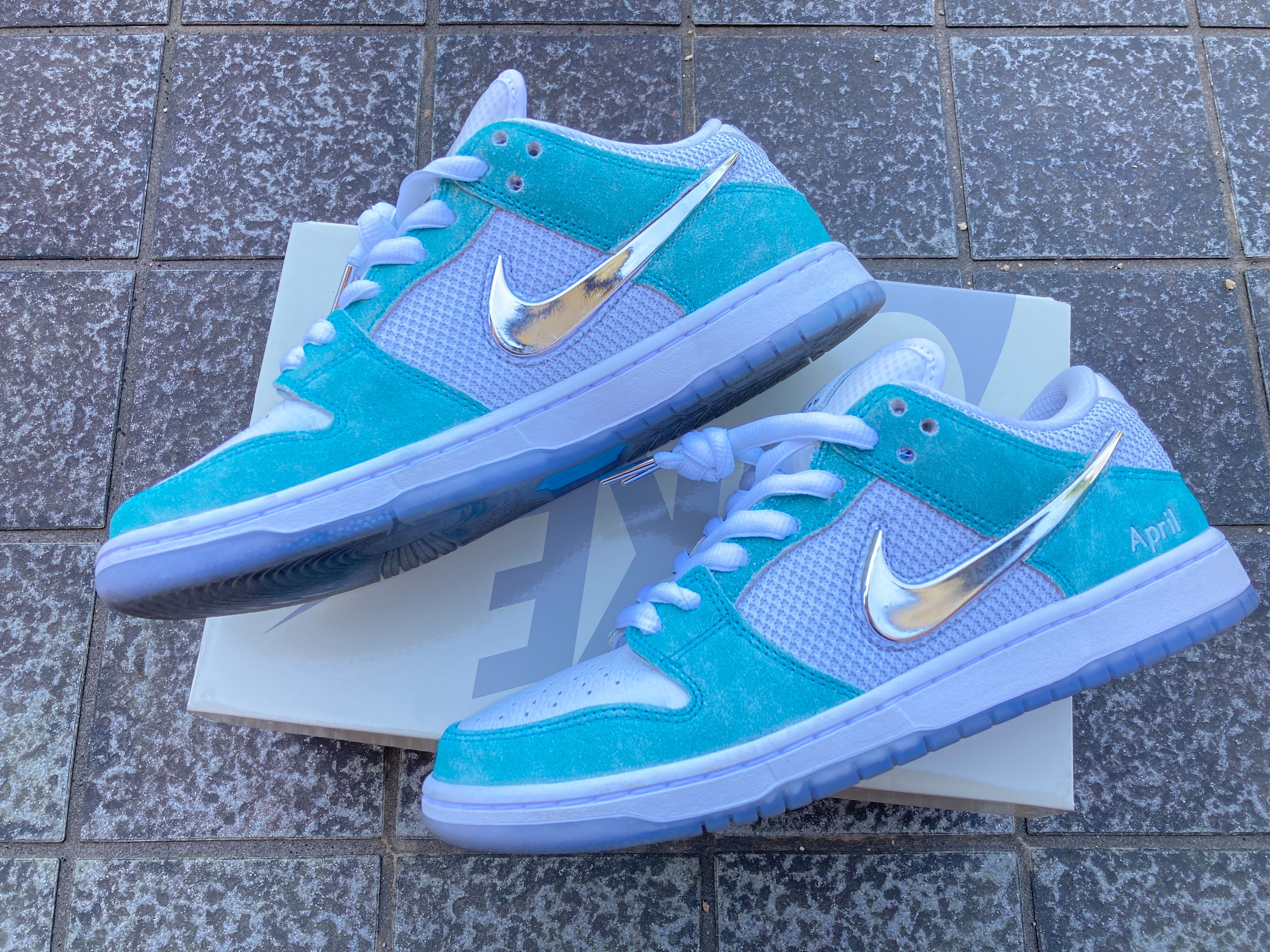 APRIL SKATEBOARDS × Nike SB Dunk Low Pro QS "White and Multi-Color"