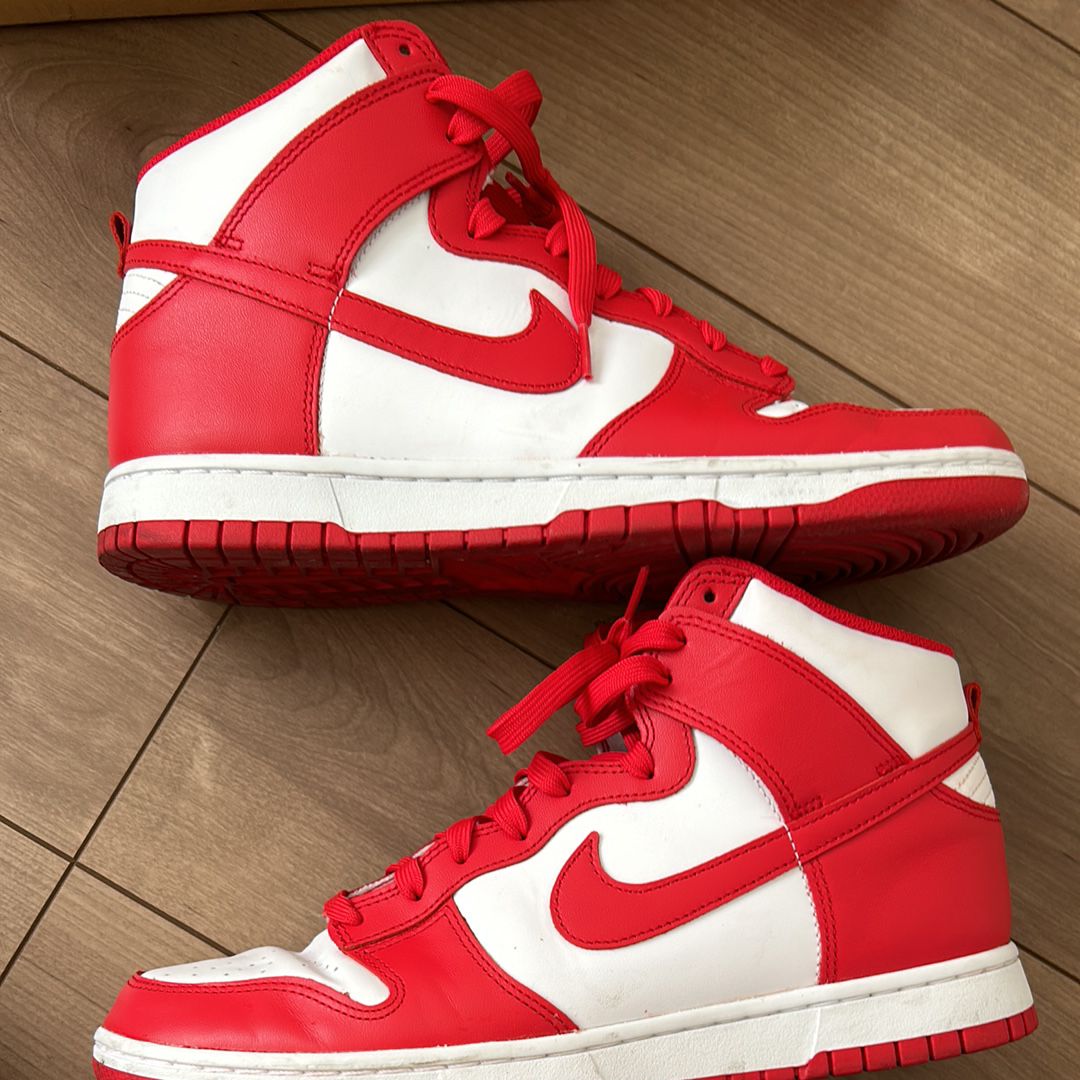 Nike Dunk High "Championship White and Red"