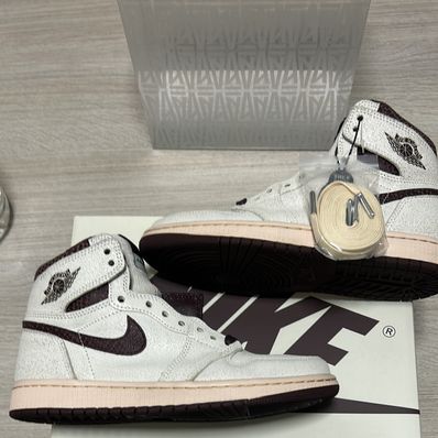 A Ma Maniere × Nike Air Jordan 1 Retro High OG "Sail and Burgundy"