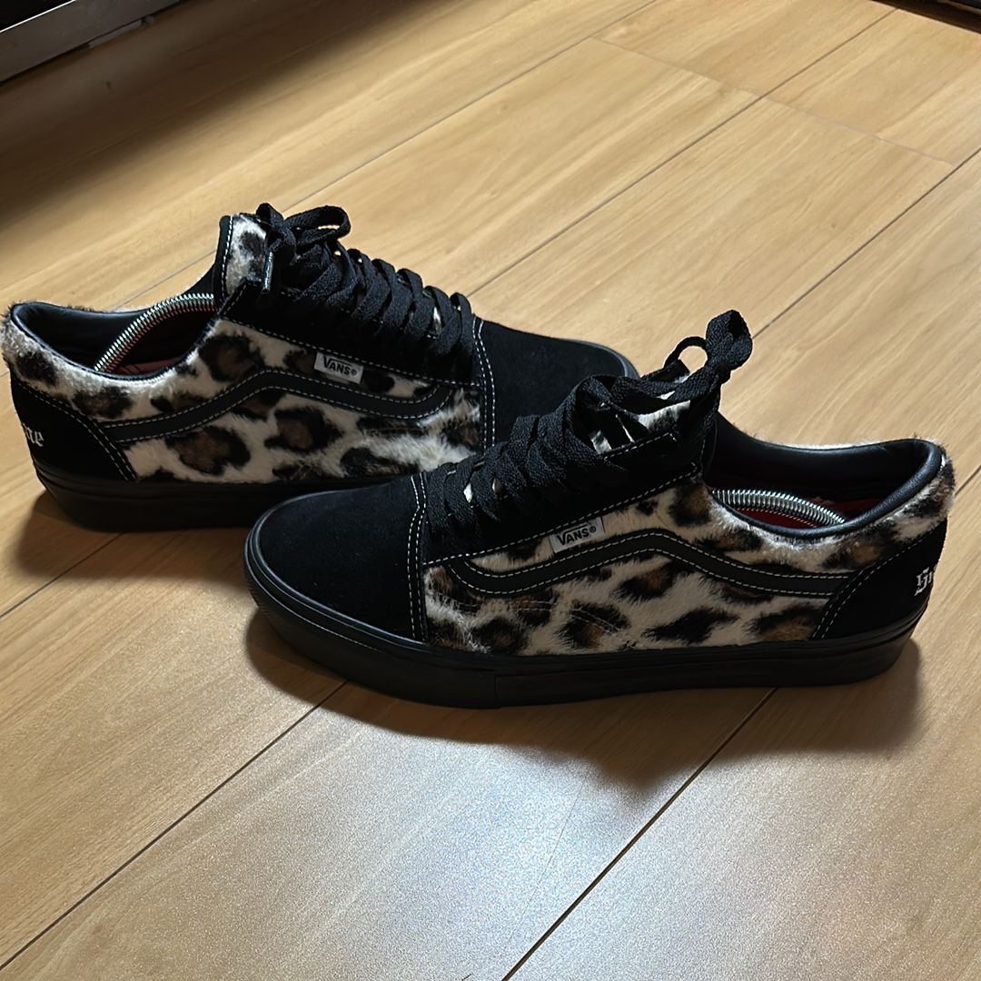 Supreme × Vans Leopard Old Skool "Black"