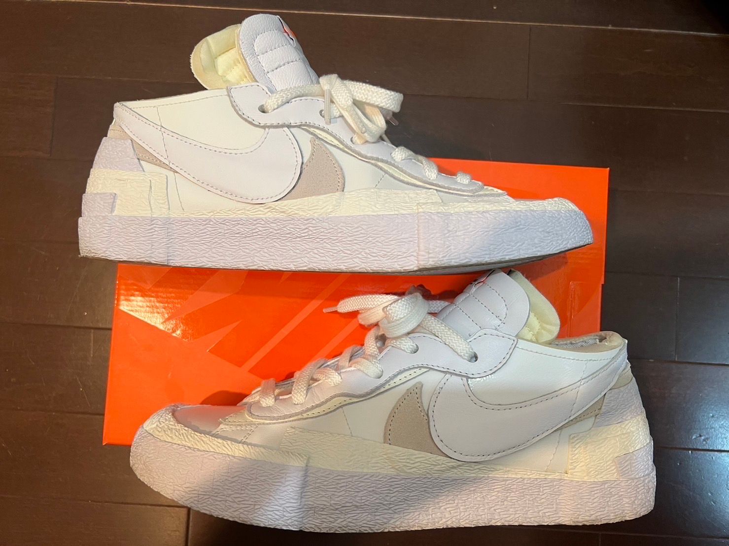 sacai × Nike Blazer Low "White Patent Leather"