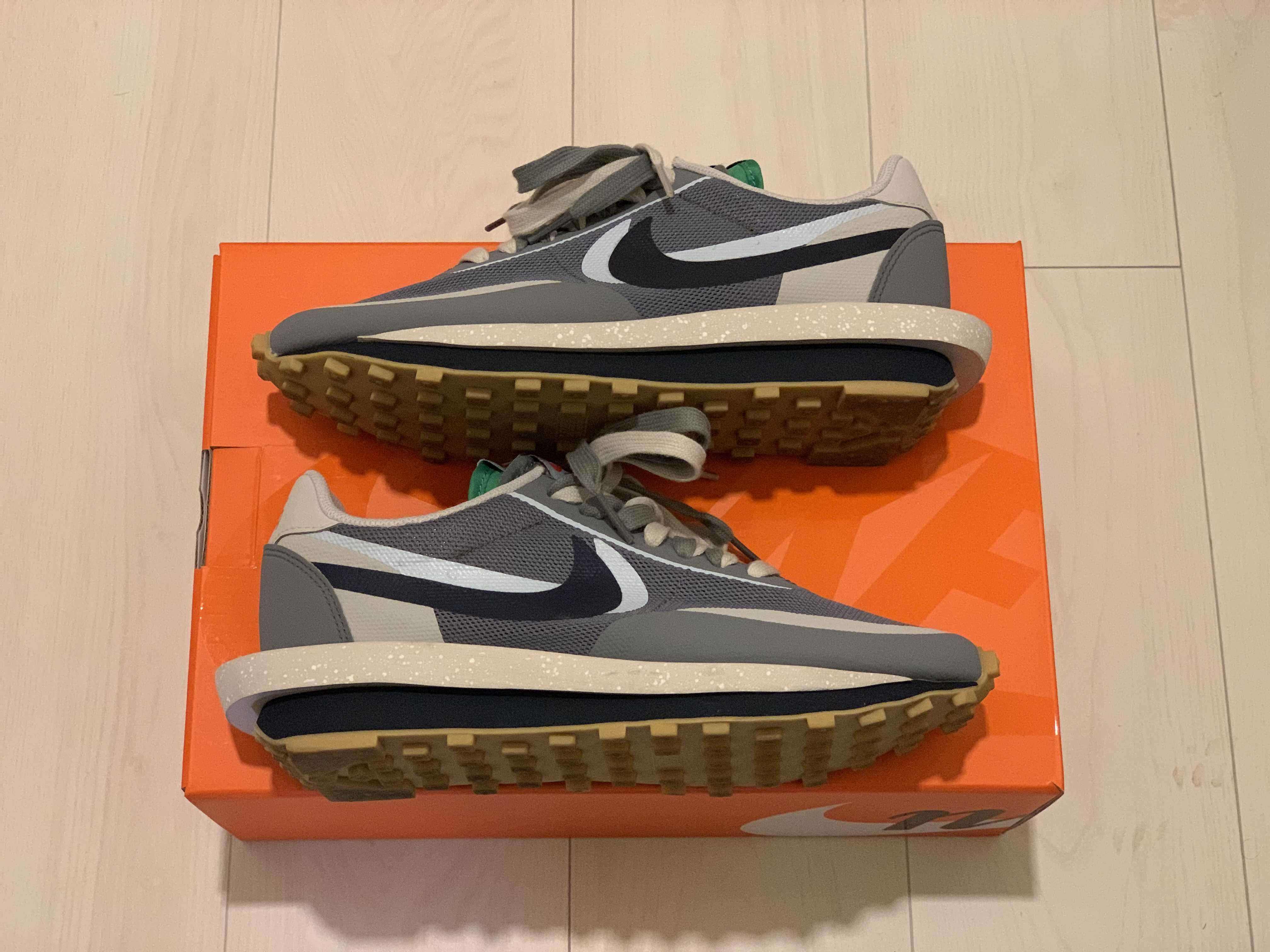 CLOT × Sacai × Nike LD Waffle "Grey Obsidian/Cool Grey"