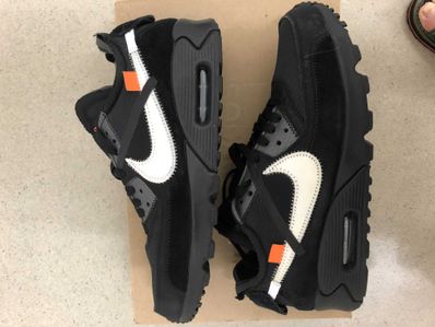 Off-White × Nike Air Max 90 "Black/Black-Cone-White"