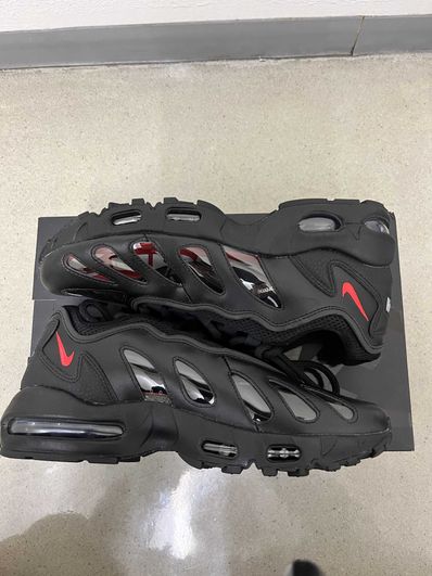 Supreme × Nike Air Max 96 "Black/Speed Red/Clear"
