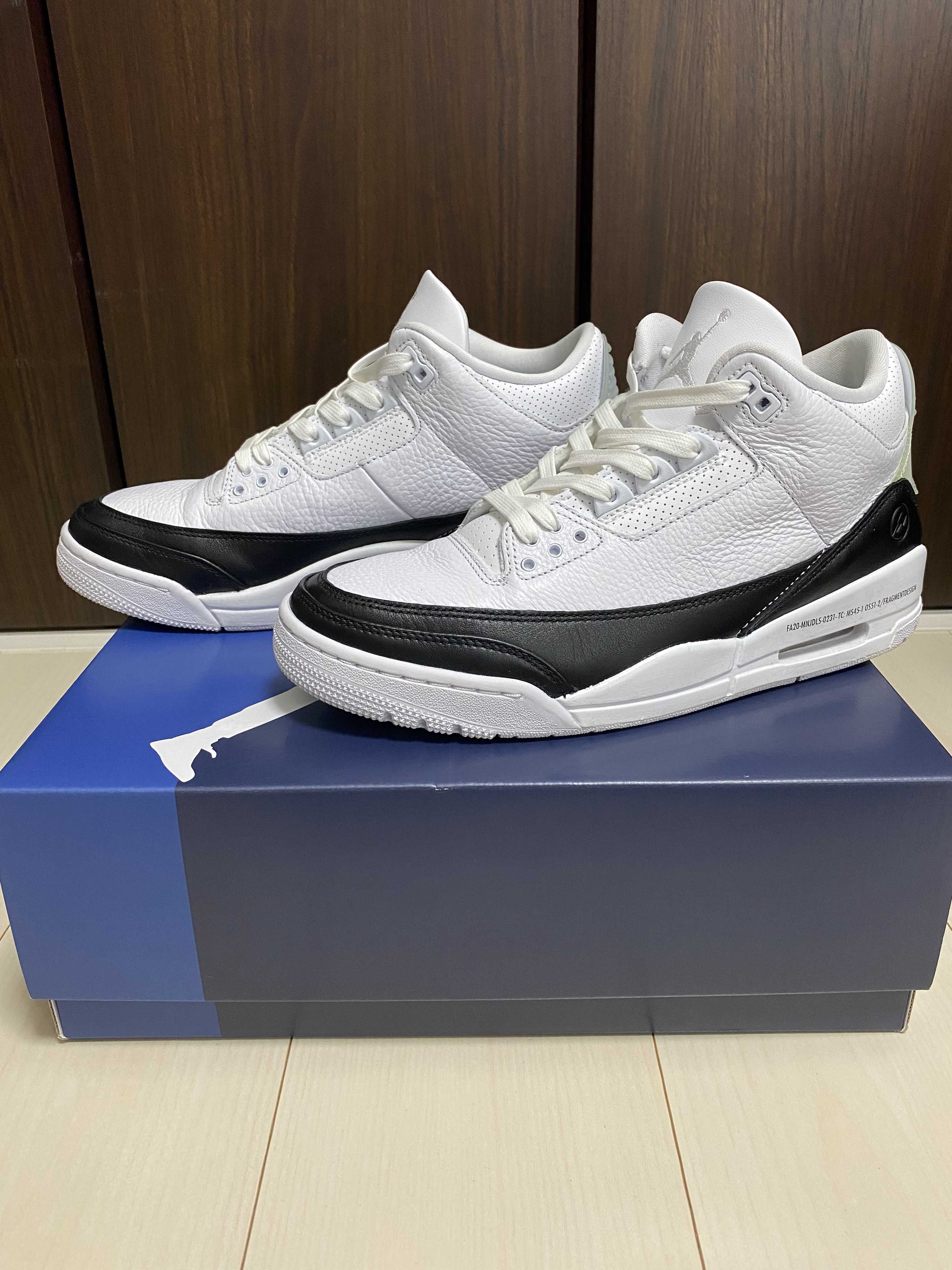 Fragment × Nike Air Jordan 3 "White/Black"