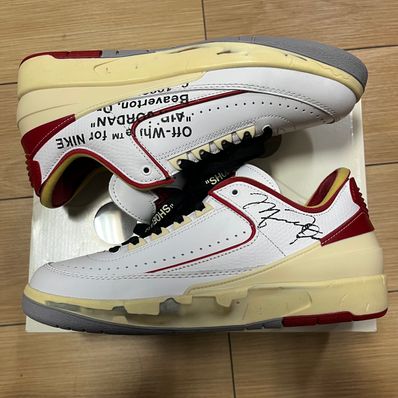 Off-White × Nike Air Jordan 2 Low "White and Varsity Red"
