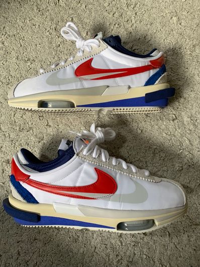sacai × Nike Zoom Cortez "White and University Red"