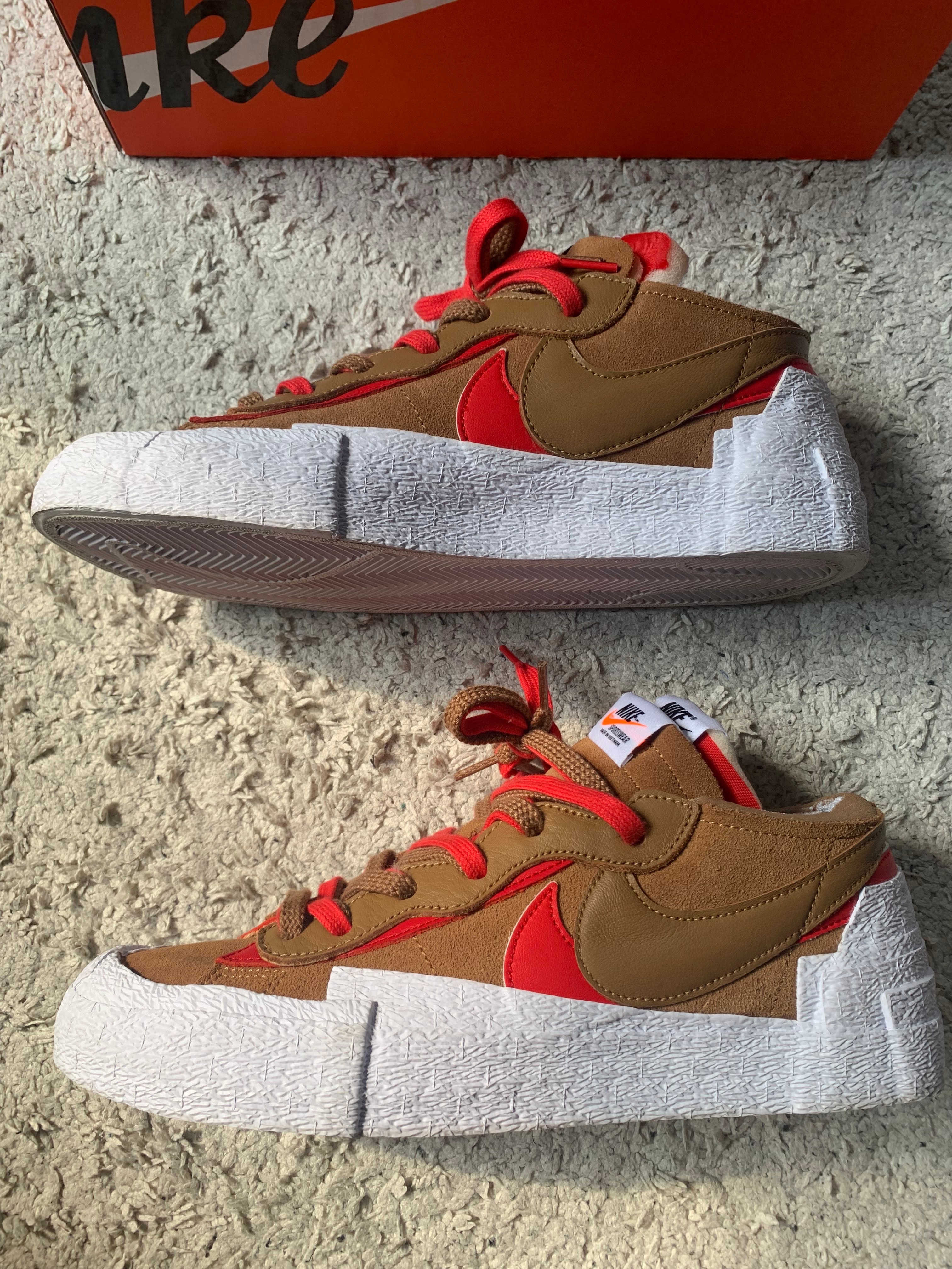 SACAI × NIKE BLAZER LOW "BRITISH TAN"