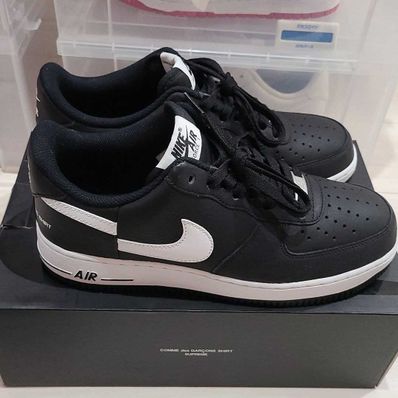 Supreme × COMME des GARCONS SHIRT × Nike Air Force 1 Low "Black/White" (2018)