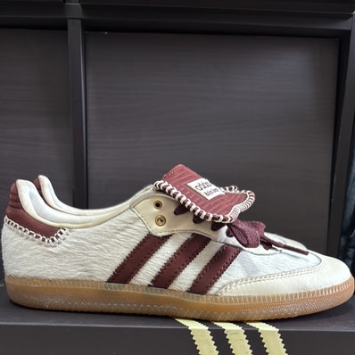 Wales Bonner × adidas Samba Pony Tonal Low "Cream White/Mystery Brown"