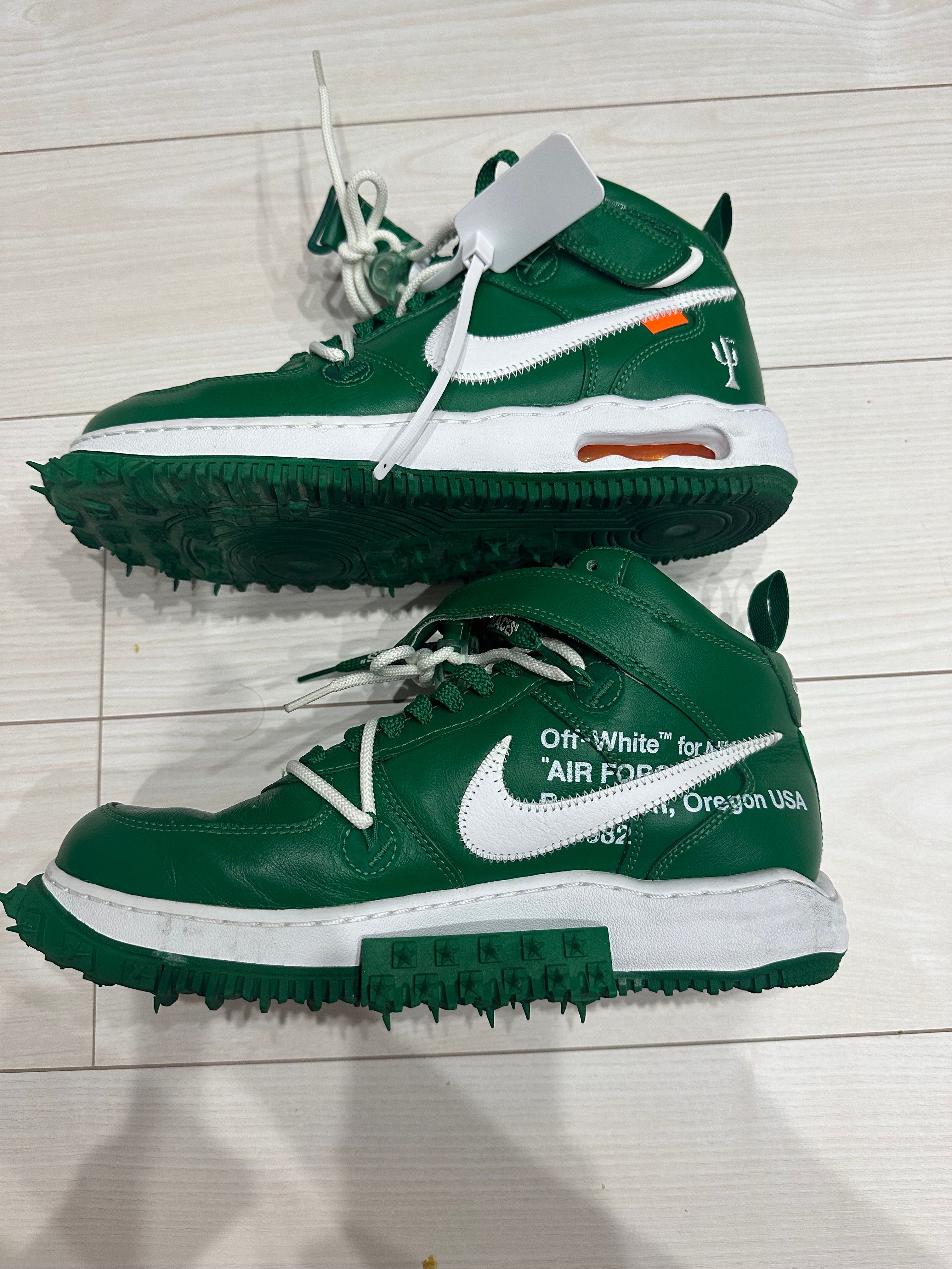オフホワイト　ナイキ　エアフォース1　ミッド　SP LTHR　パイングリーン Off-White × Nike Air Force 1 Mid SP LTHR “Pine Green”が国内4