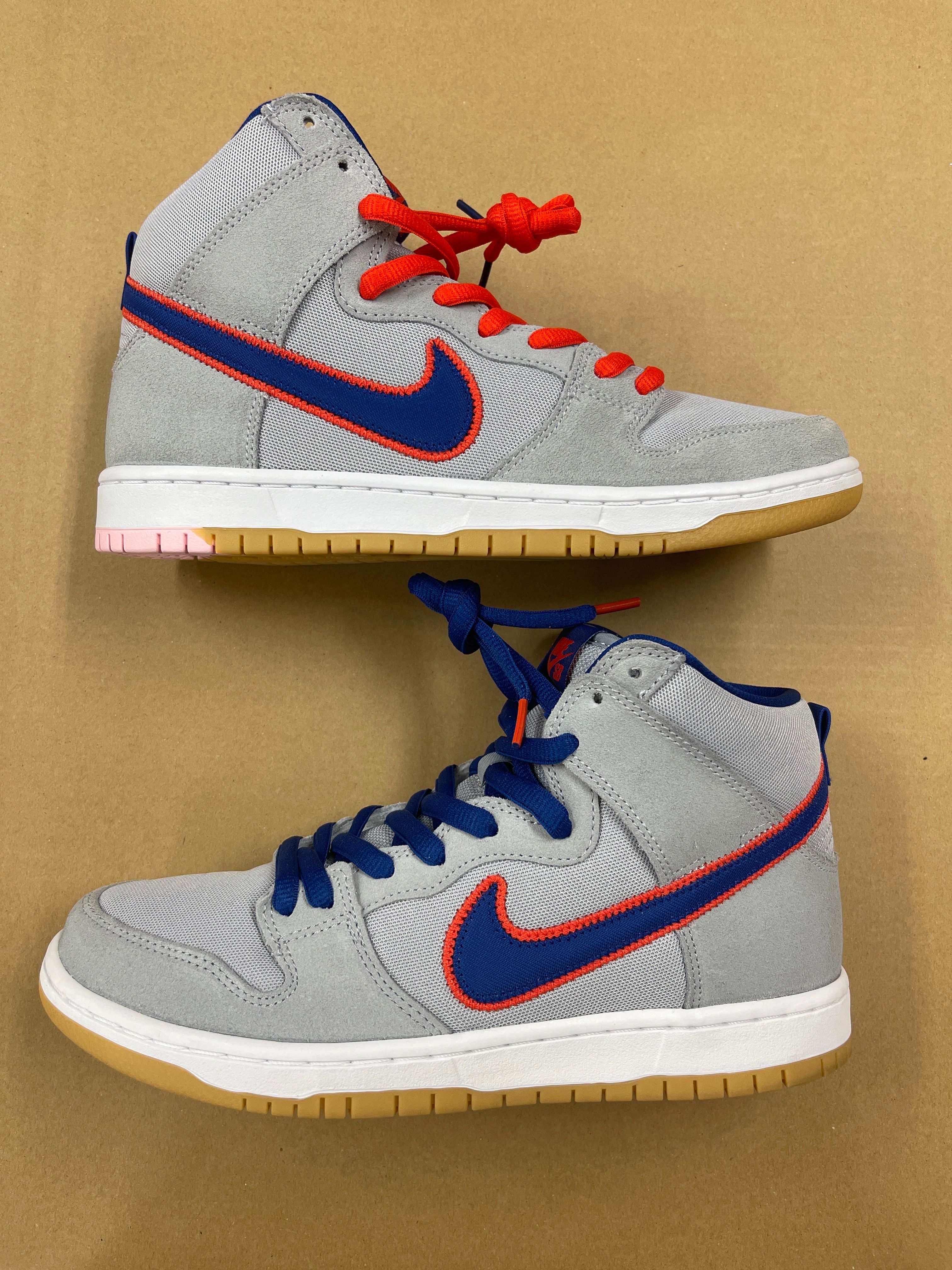 Nike SB Dunk High "Rush Blue and Team Orange/New York Mets" 