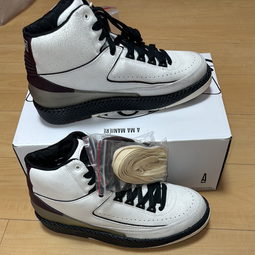 A Ma Maniere × Nike Air Jordan 2 "Airness/Sail and Burgundy"