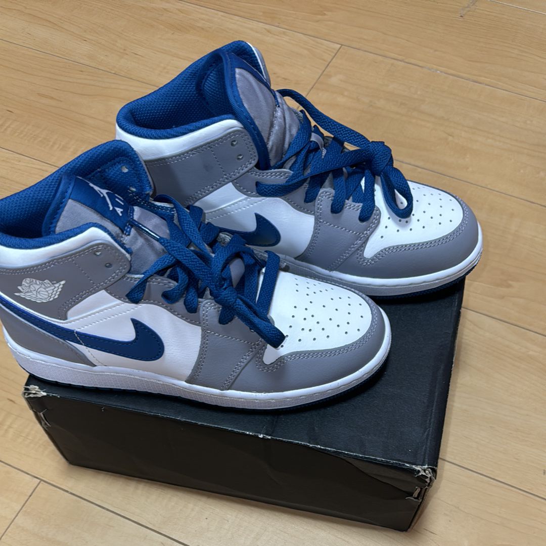 Nike GS Air Jordan 1 Mid "True Blue"