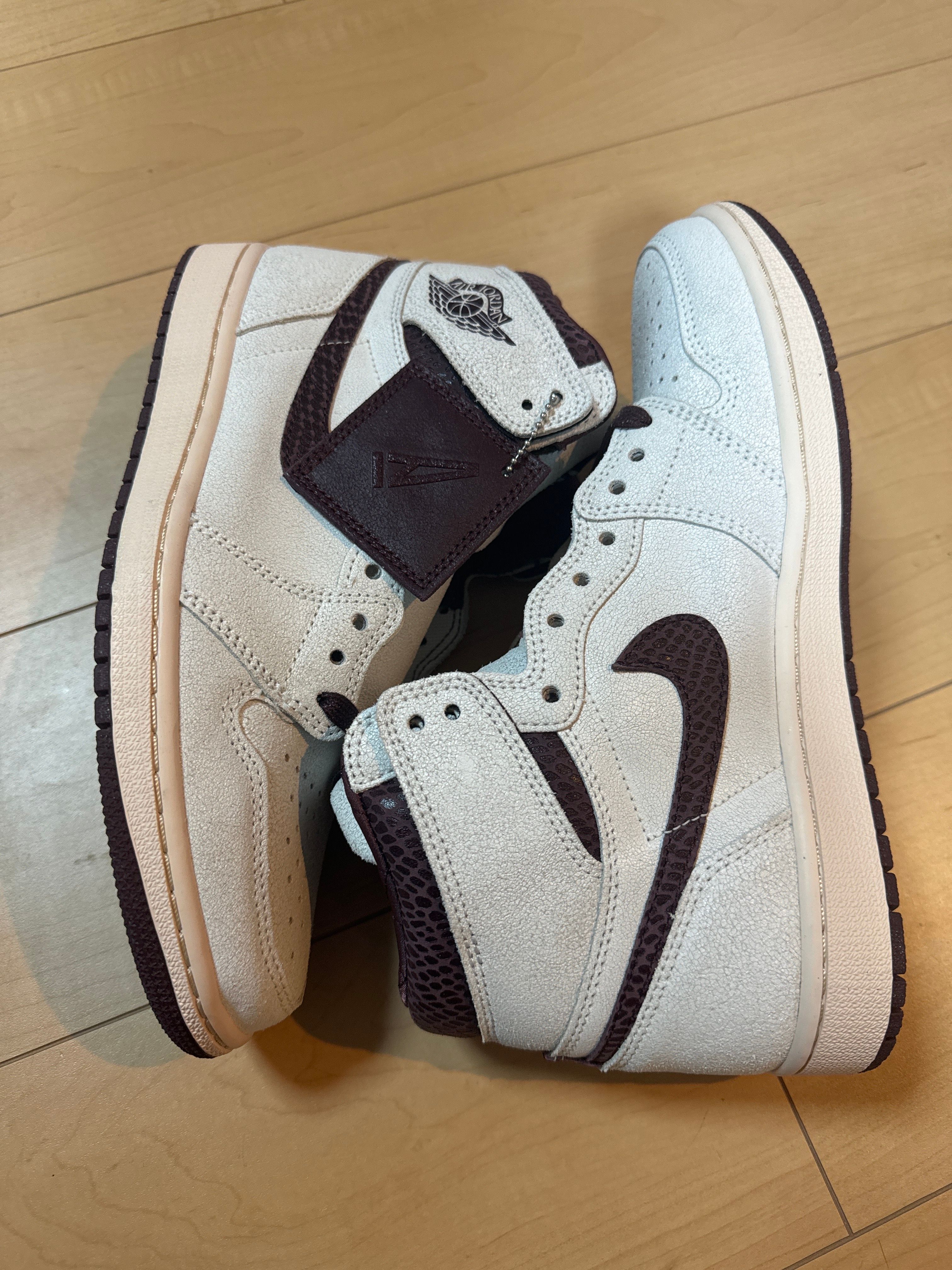 A Ma Maniere × Nike Air Jordan 1 Retro High OG "Sail and Burgundy"