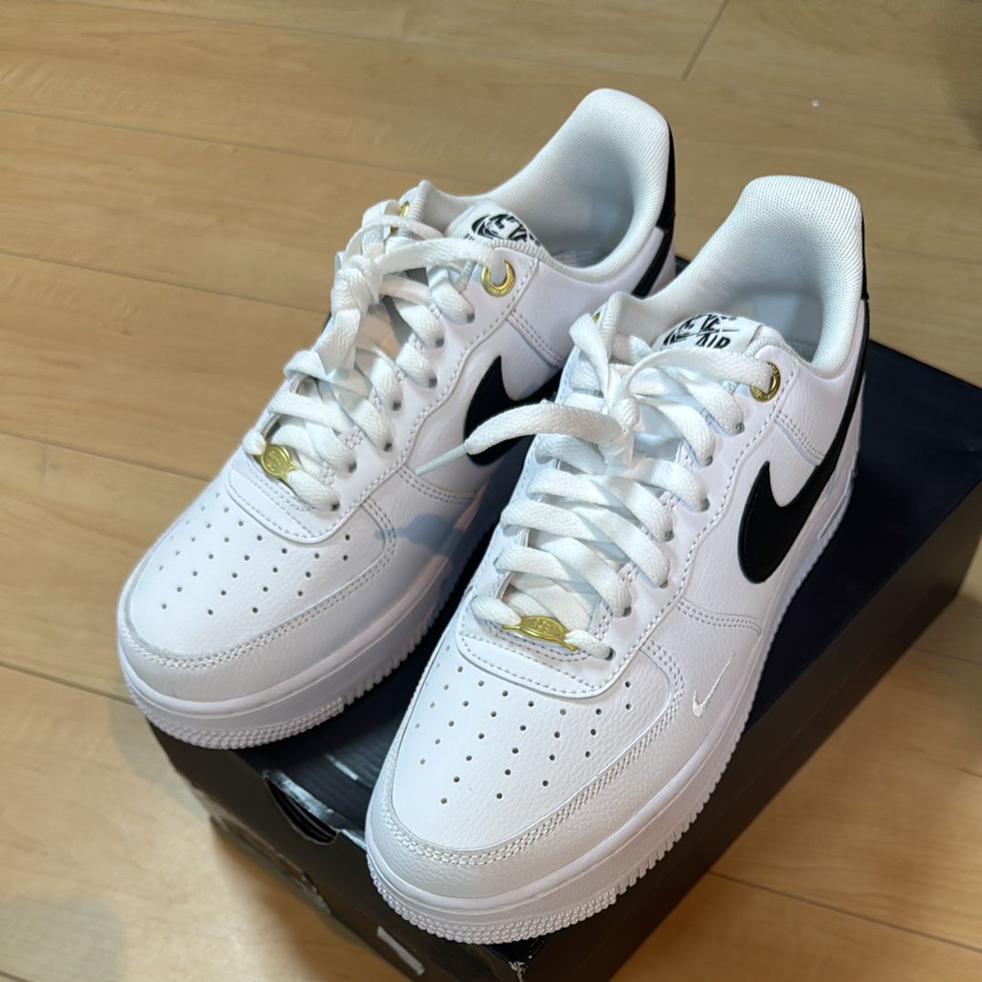 Nike Air Force 1 Low '07 LV8 40th Anniversary "Black/White-Metallic Gold"