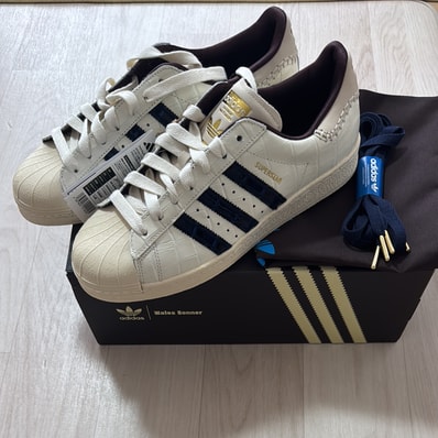 Wales Bonner × adidas Superstar "Wonder White/Collegiate Navy/Night Red"