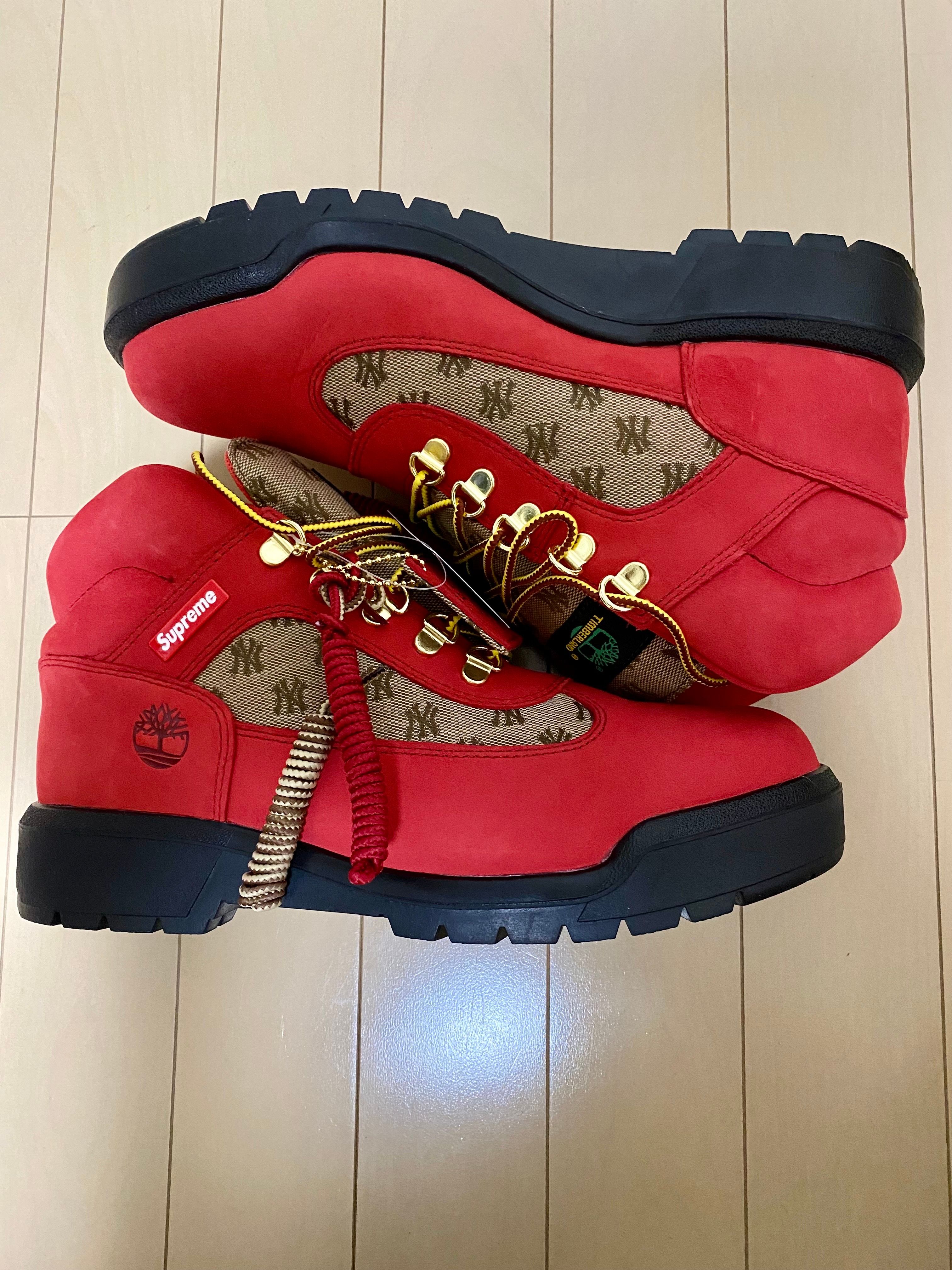 Supreme × Timberland Field Boot "Red"