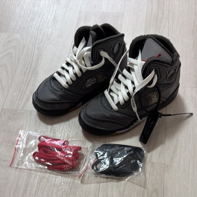 Off-White × Nike PS Air Jordan 5 "Grey/Black"