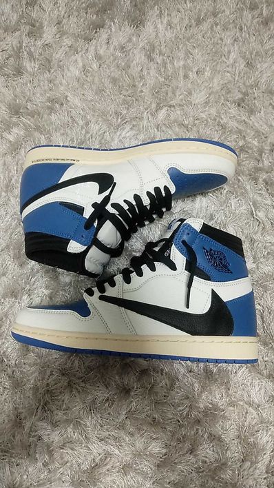 Travis Scott × fragment design × Nike Air Jordan 1 Retro High OG SP "Military Blue"