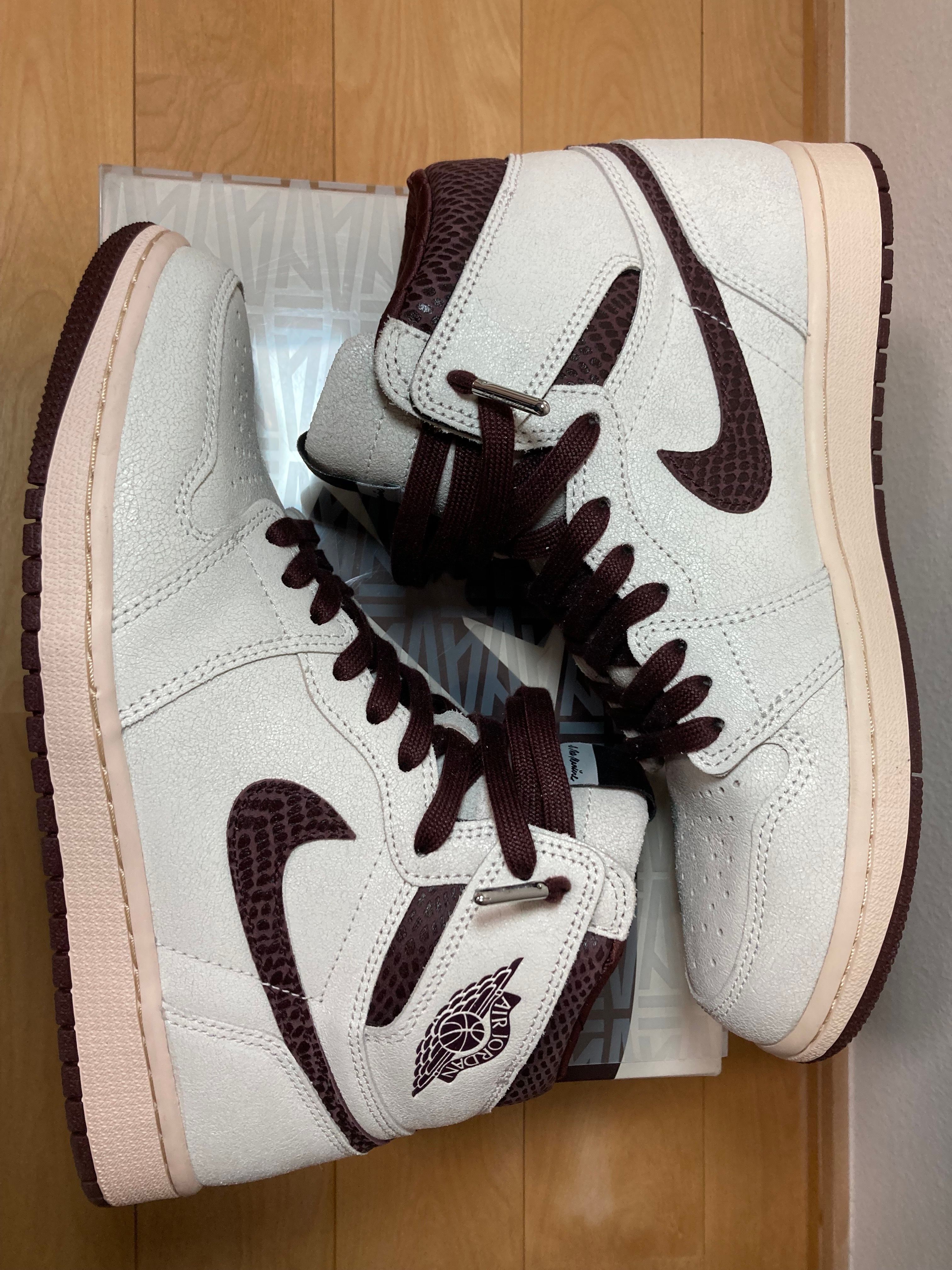 A Ma Maniere × Nike Air Jordan 1 Retro High OG "Sail and Burgundy"