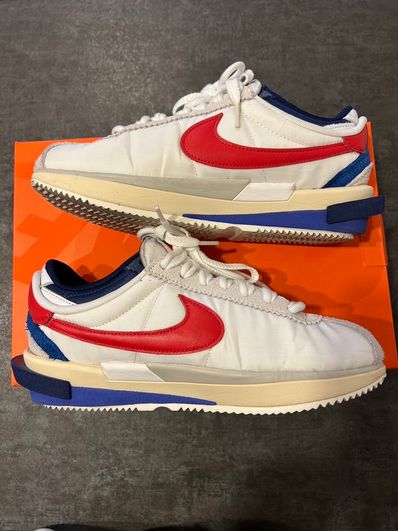 sacai × Nike Zoom Cortez "White and University Red"
