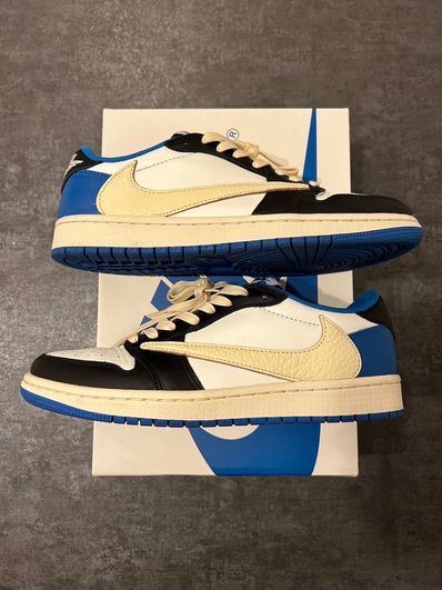 Travis Scott × fragment design × Nike Air Jordan 1 Low OG SP "Military Blue"