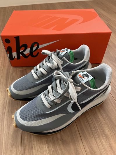 CLOT × Sacai × Nike LD Waffle "Grey Obsidian/Cool Grey"