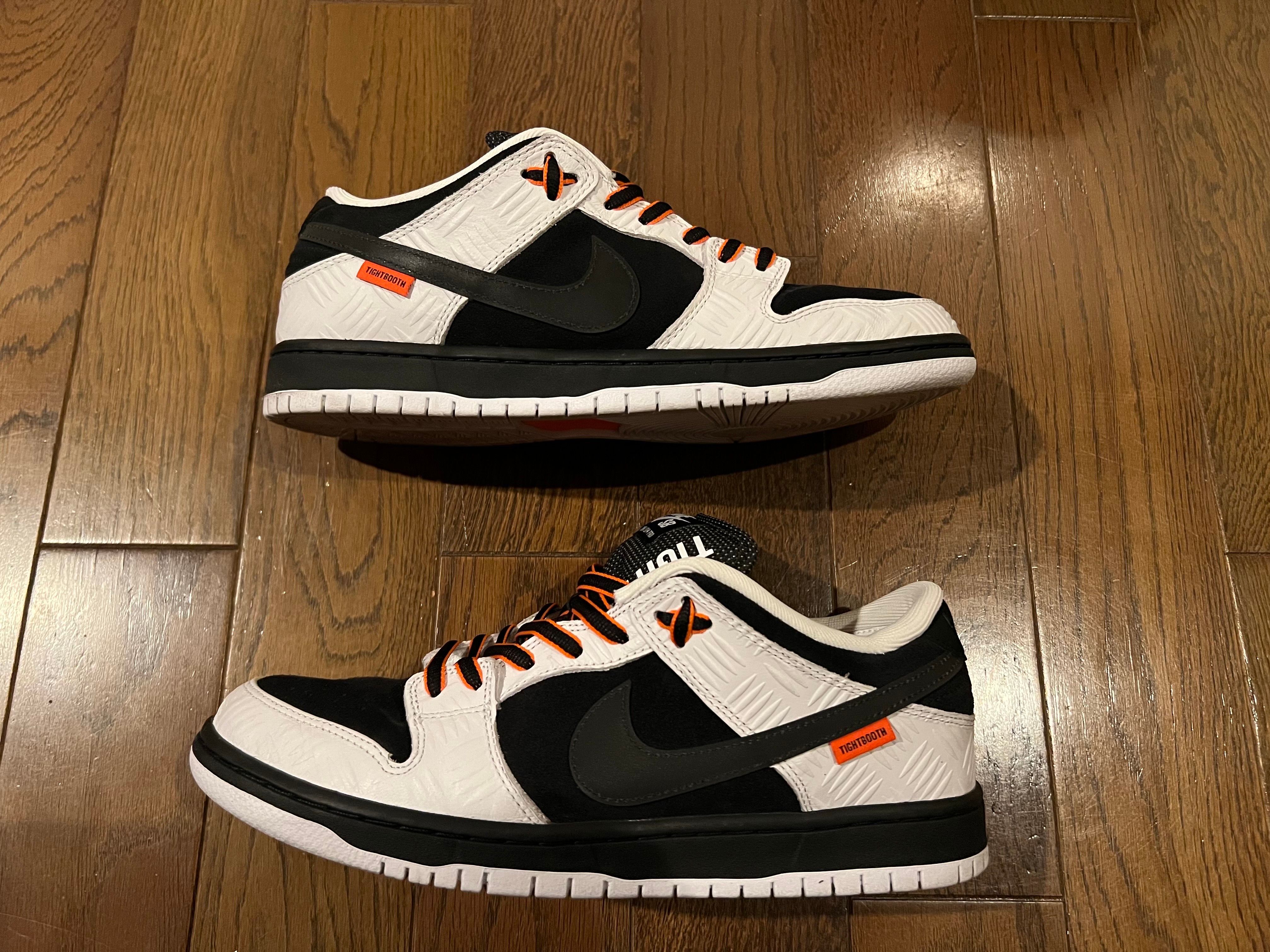 TIGHTBOOTH × Nike SB Dunk Low Pro QS "Black and White"