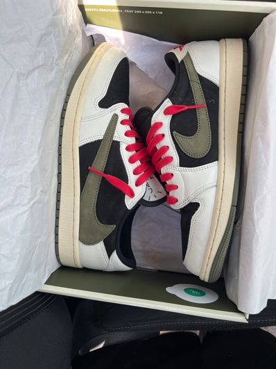 Travis Scott × Nike Women's Air Jordan 1 Low OG "Medium Olive"
