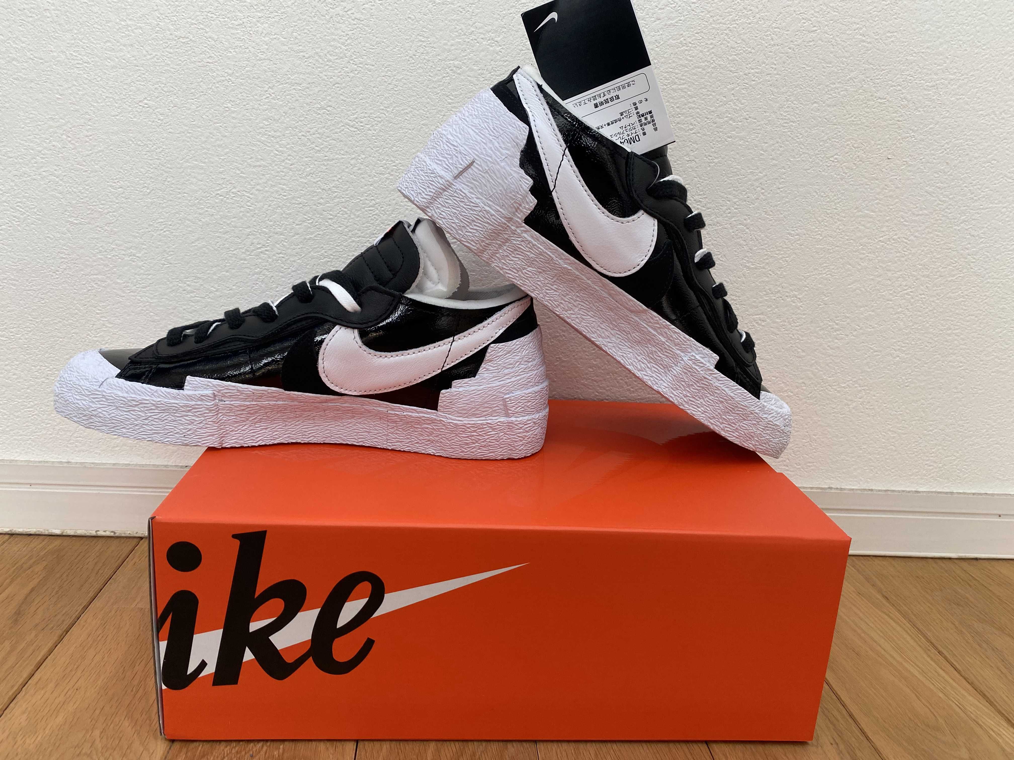 sacai × Nike Blazer Low "Black Patent Leather"