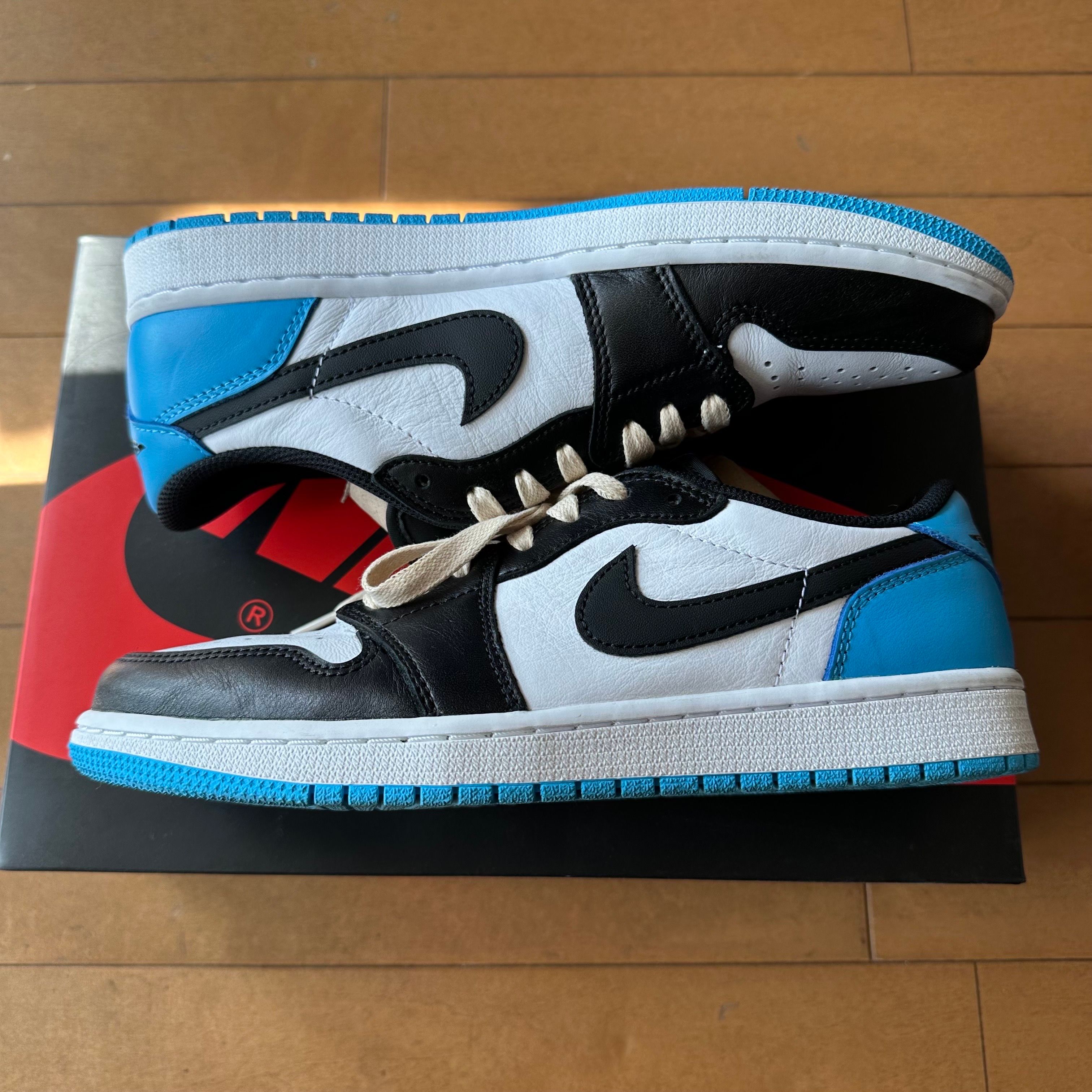 Nike Air Jordan 1 Low OG "Black and Dark Powder Blue/UNC"