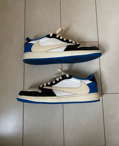 Travis Scott × fragment design × Nike Air Jordan 1 Low OG SP "Military Blue"
