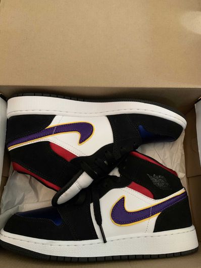 Nike GS Air Jordan 1 Mid "Lakers Top 3"