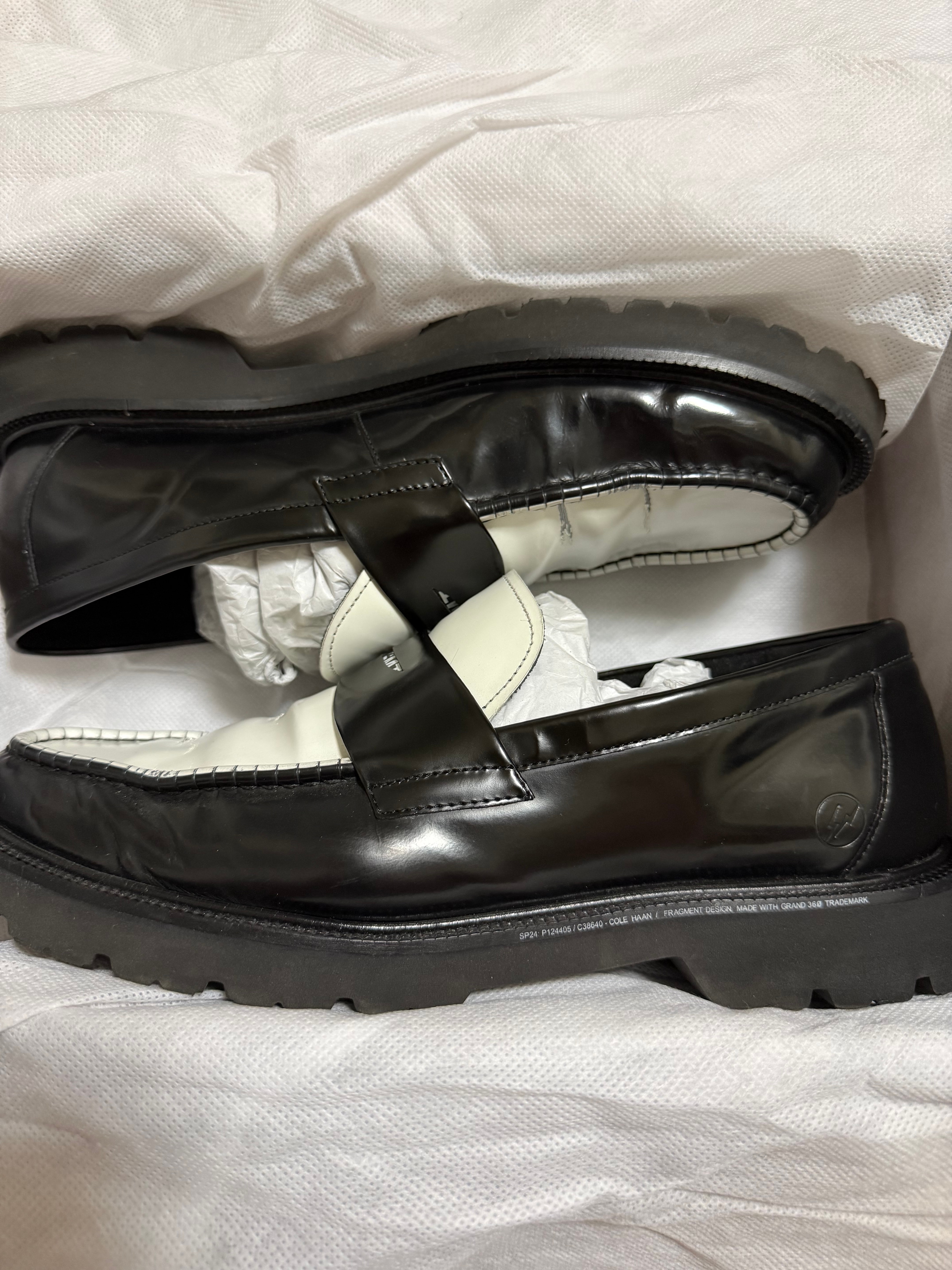 Fragment × COLE HAAN American Classics Penny Loafer "White/Black"