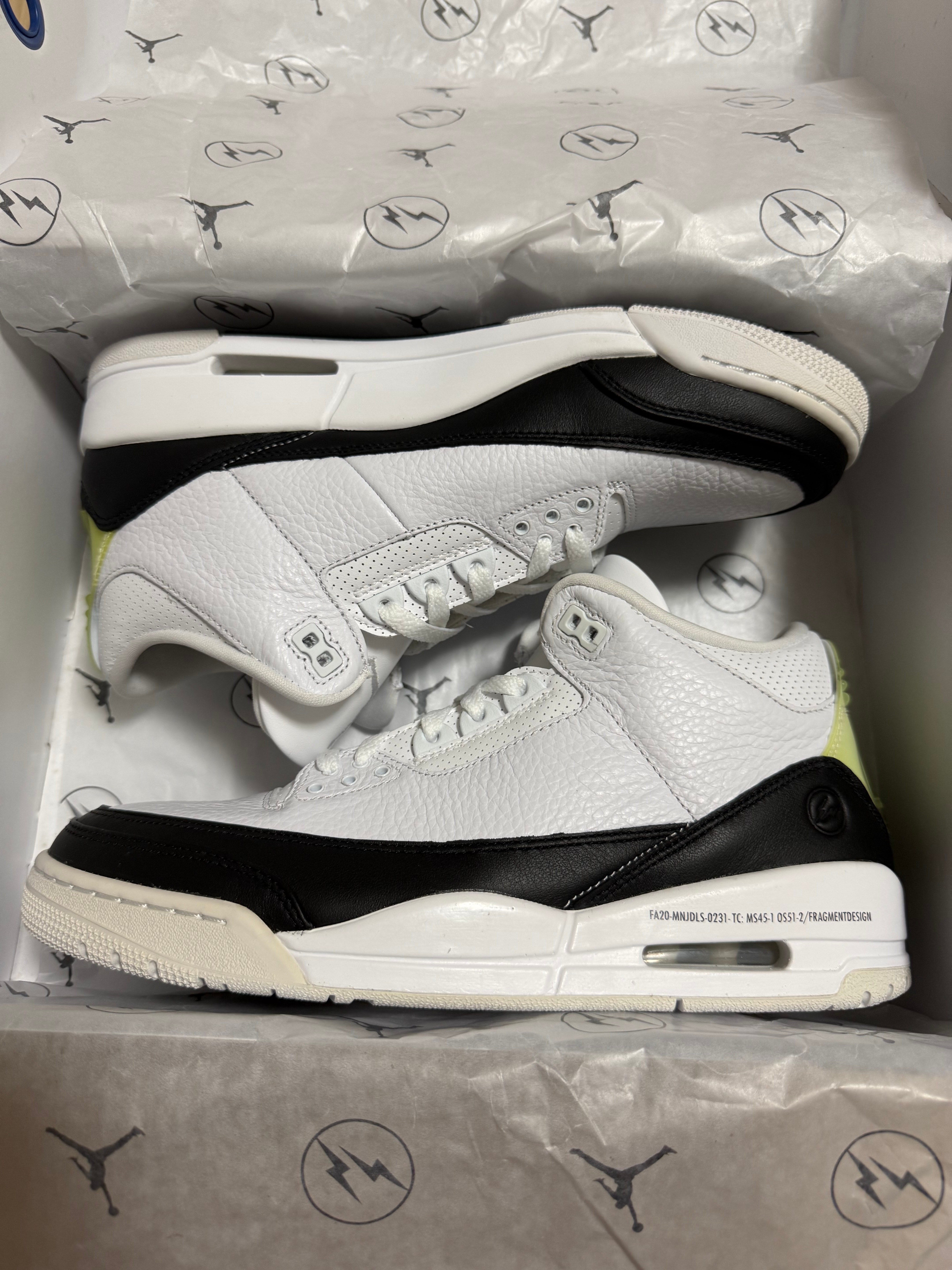Fragment × Nike Air Jordan 3 "White/Black"