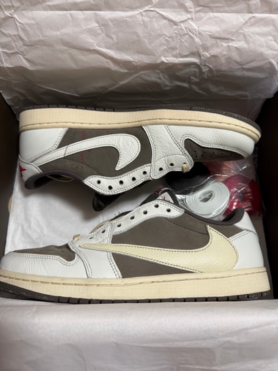 Travis Scott × Nike Air Jordan 1 Low OG SP "Reverse Mocha/Sail and Ridgerock"
