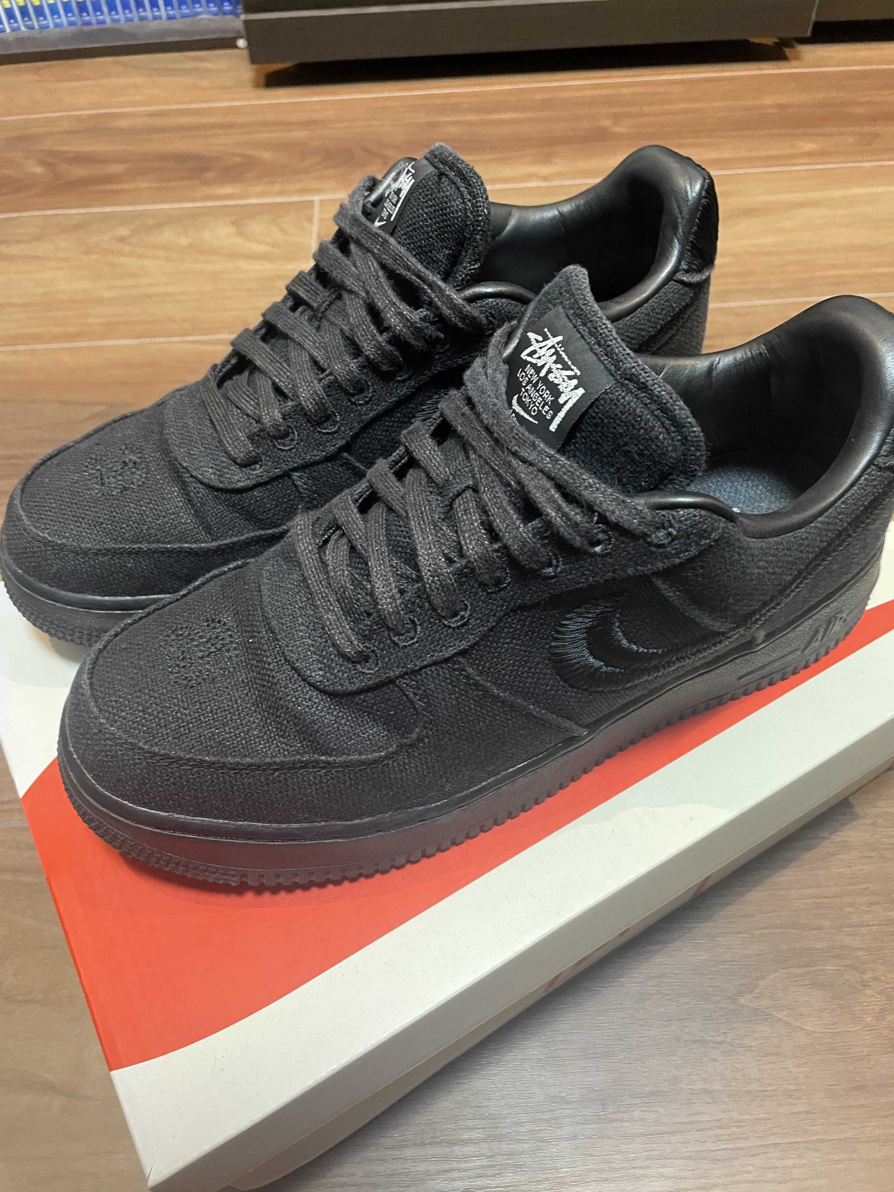 Stussy × Nike Air Force 1 Low "Triple Black"